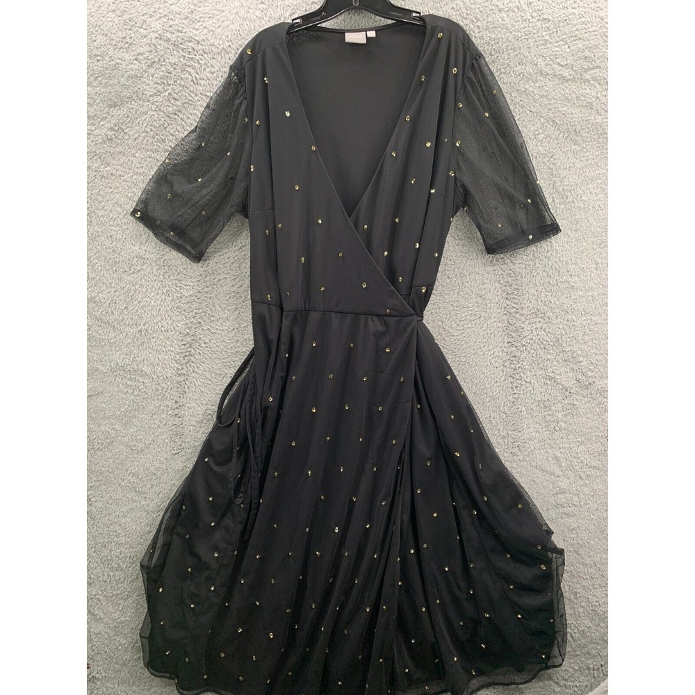 eShakti Dress Womens Size 28W Maxi Black*